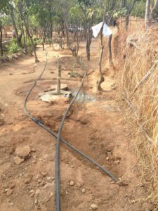 pipes for the new water outlet, Chilonga July 2019. Photo: Desh Chisukulu